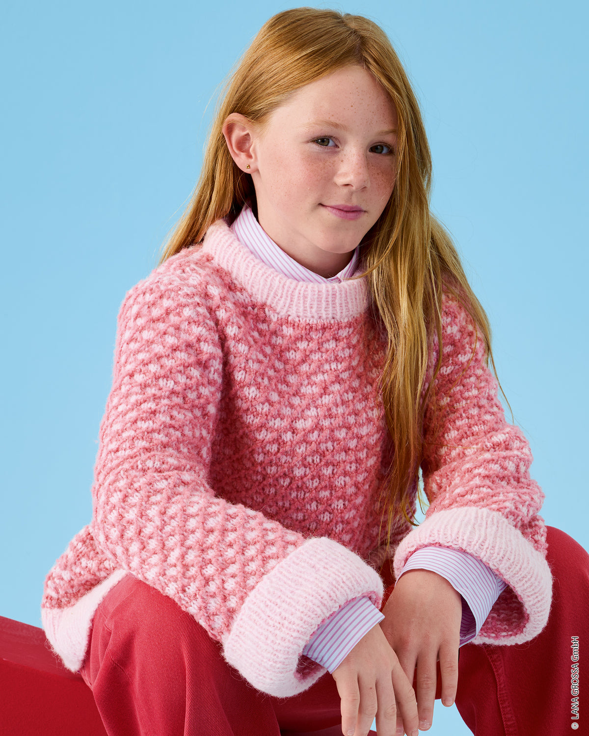 Lana Grossa Kids Nr. 15 model 15 - trui met Nebbia en Orsettini - sfeerfoto 4