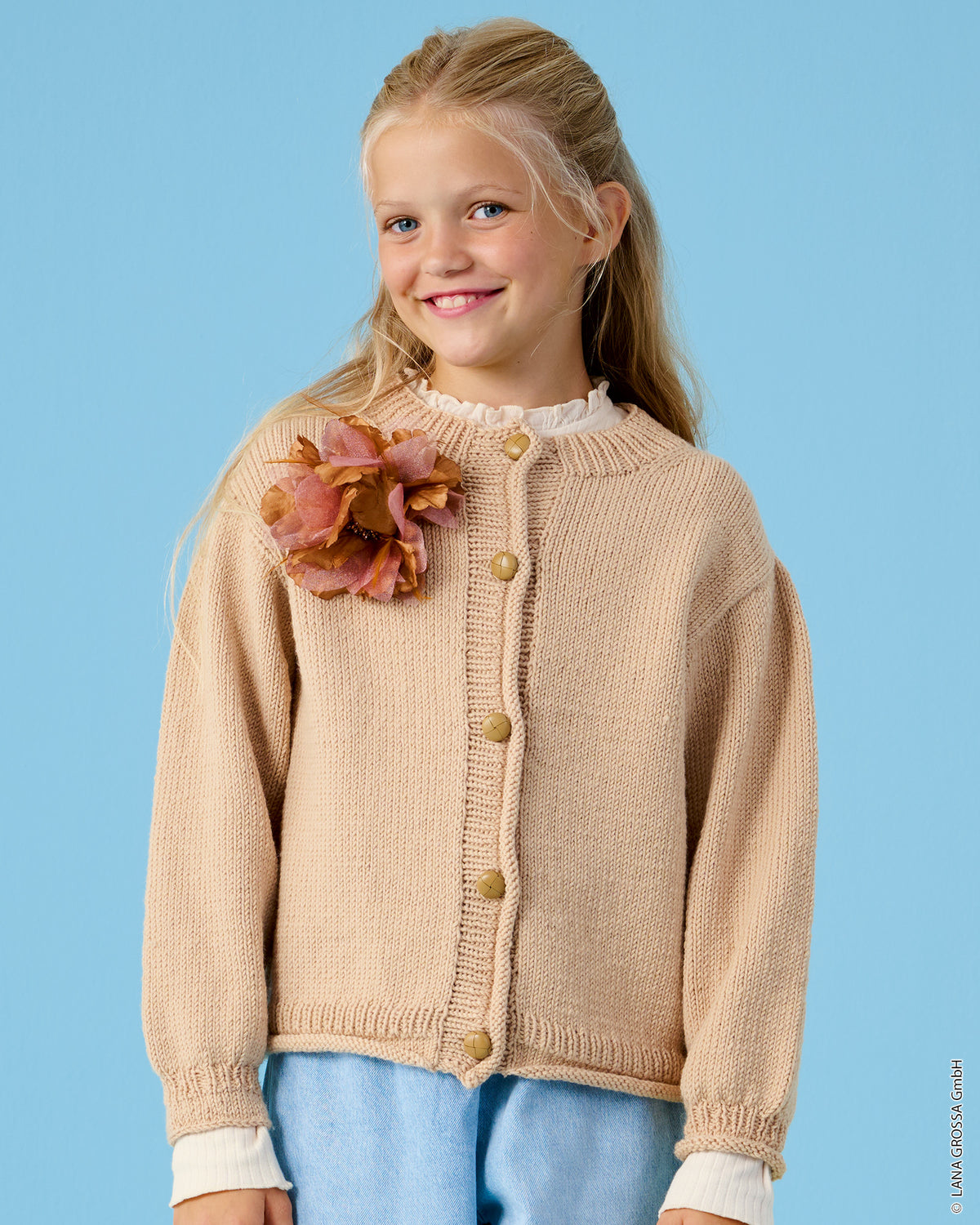 Lana Grossa Kids Nr. 15 model 21 - vest met Cool Wool Big - sfeerfoto 1