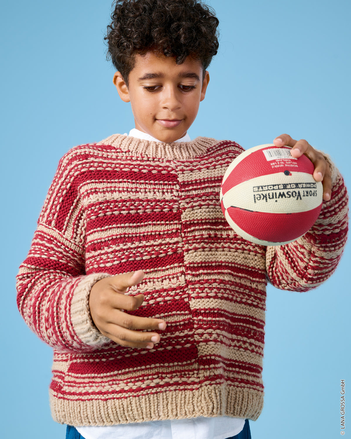 Lana Grossa Kids Nr. 15 model 3 - trui met Cool Merino Big - sfeerfoto 3