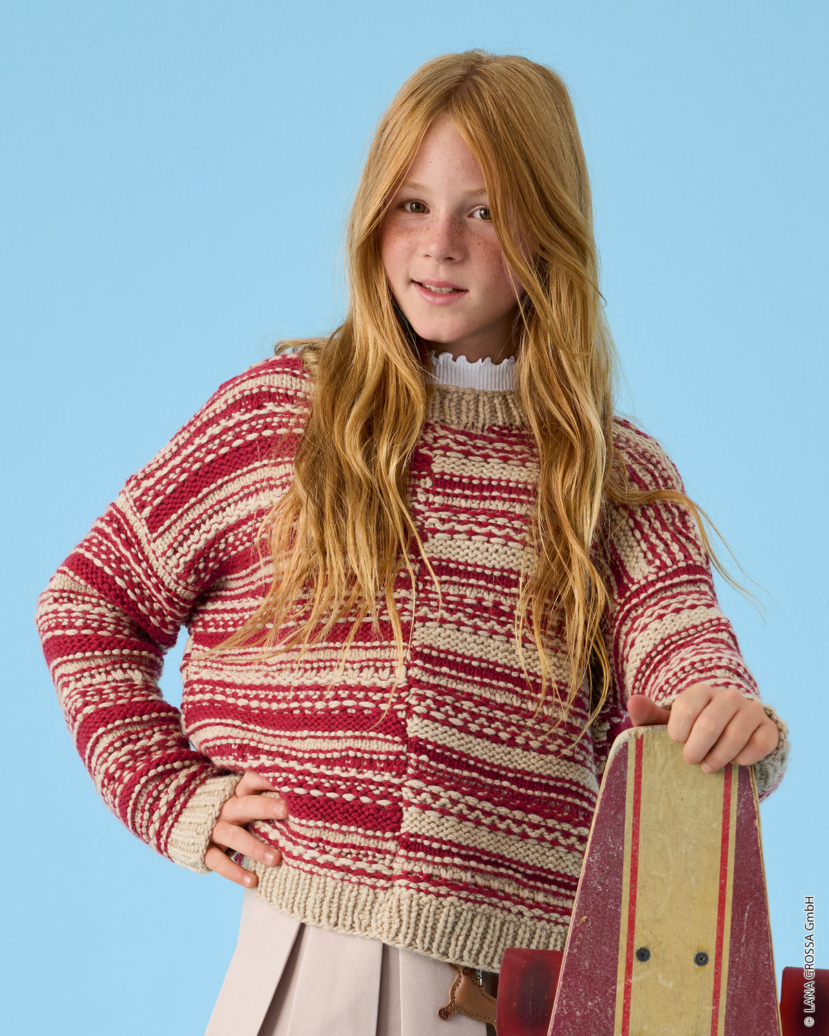 Lana Grossa Kids Nr. 15 model 3 - trui met Cool Merino Big - sfeerfoto 5