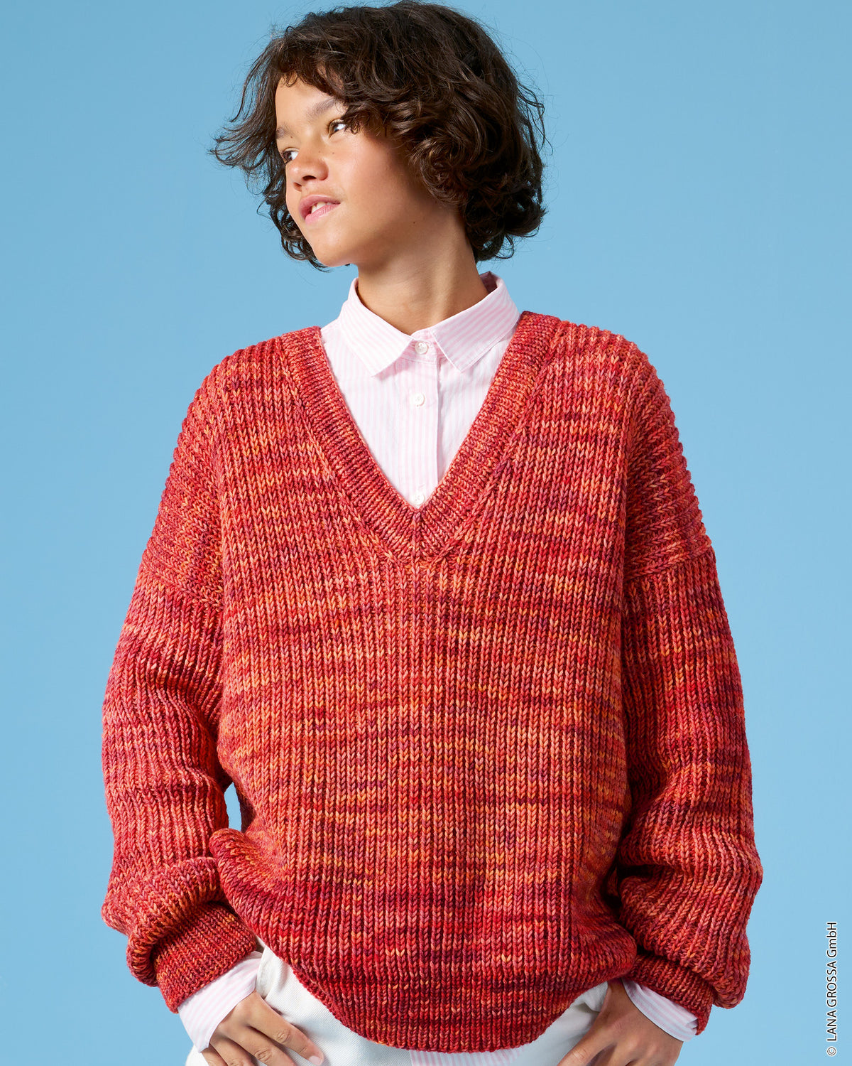 Lana Grossa Kids Nr. 15 model 4 - trui met Cool Wool Big Vintage - sfeerfoto 1