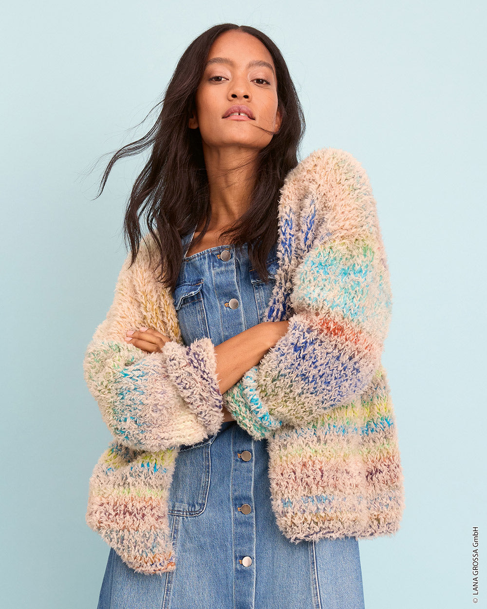 Lana Grossa Gomitolo No. 18 - model 14, vest in Lana Grossa Candy en Pelliccia, vooraanzicht