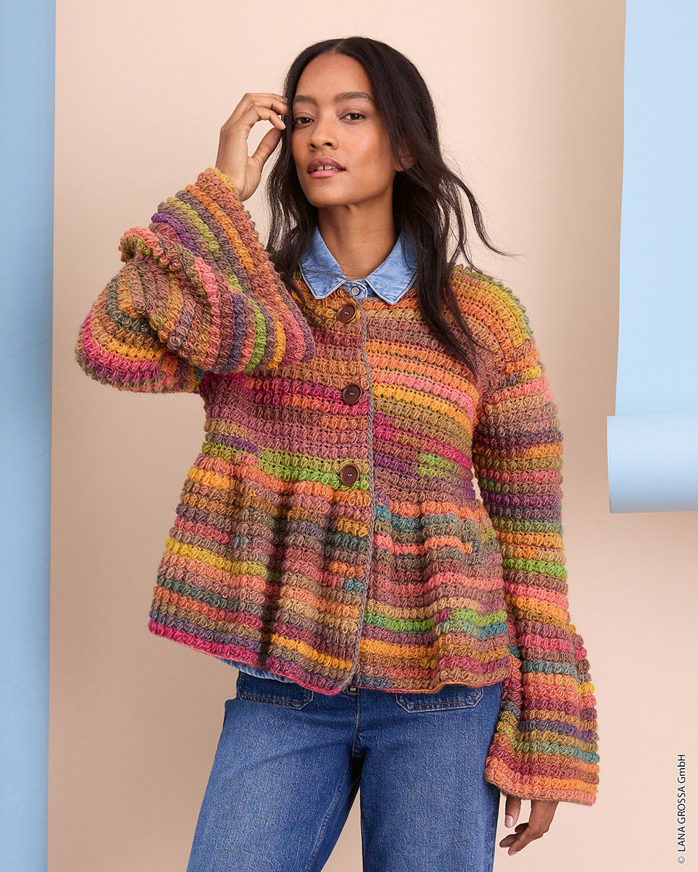 Lana Grossa Gomitolo No. 18 - model 24, vest in Lana Grossa Gomitolo Intenso, vooraanzicht