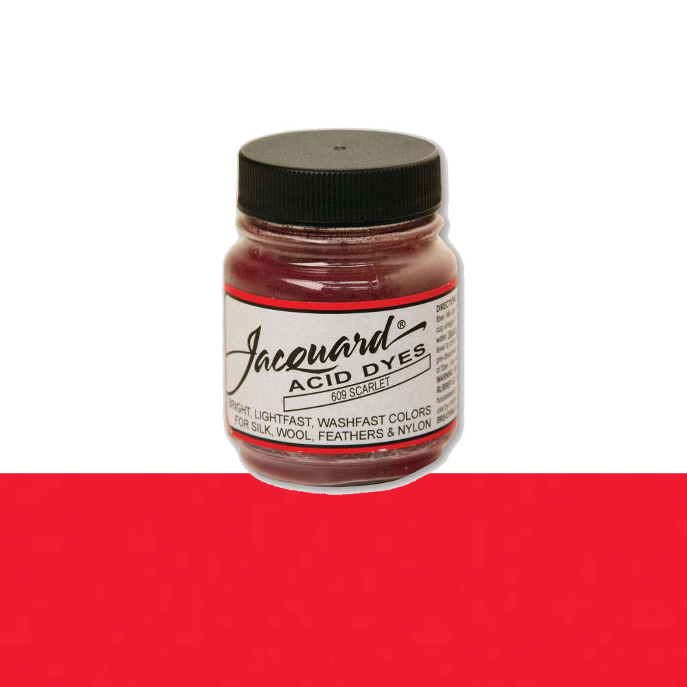 Jacquard Wolverf 609 Scarlet - potje geconcentreerde Acid Dye wolverf in kleur 609 Scarlet