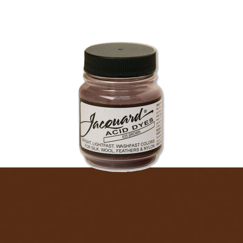 Jacquard Wolverf 635 Brown - potje geconcentreerde Acid Dye wolverf in kleur 635 Brown