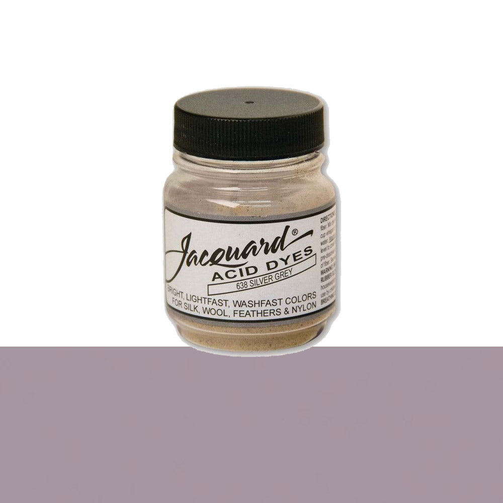 Jacquard Wolverf 638 Silver Grey - potje geconcentreerde Acid Dye wolverf in kleur 638 Silver Grey