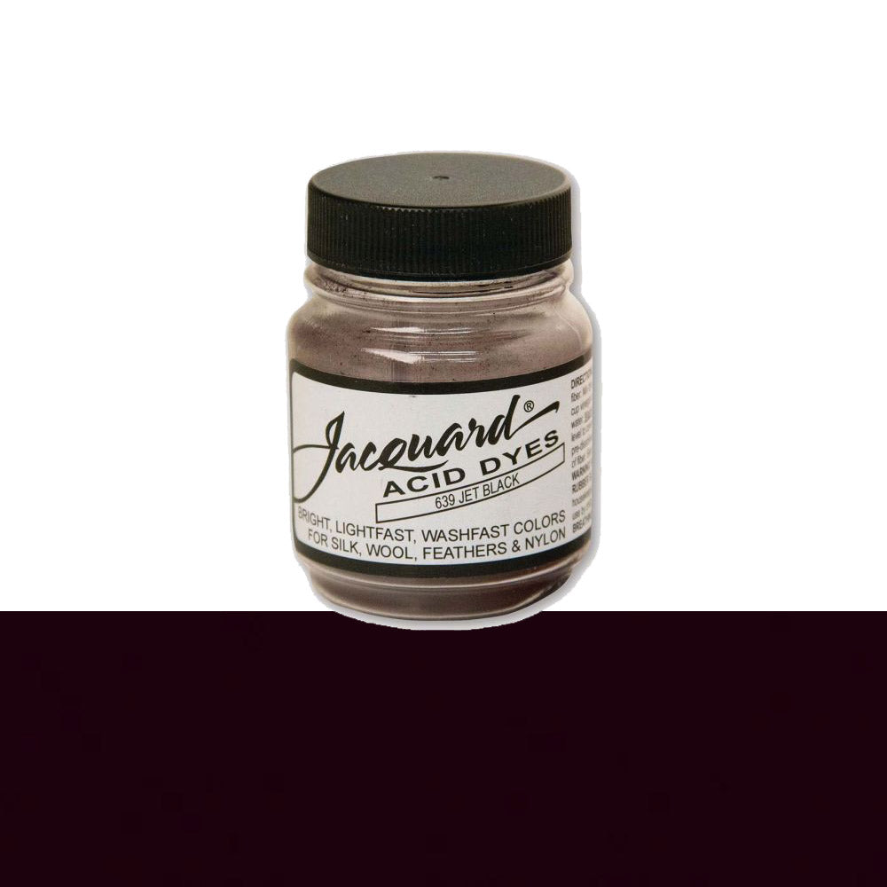 Jacquard Wolverf 639 Jet Black - potje geconcentreerde Acid Dye wolverf in kleur 639 Jet Black