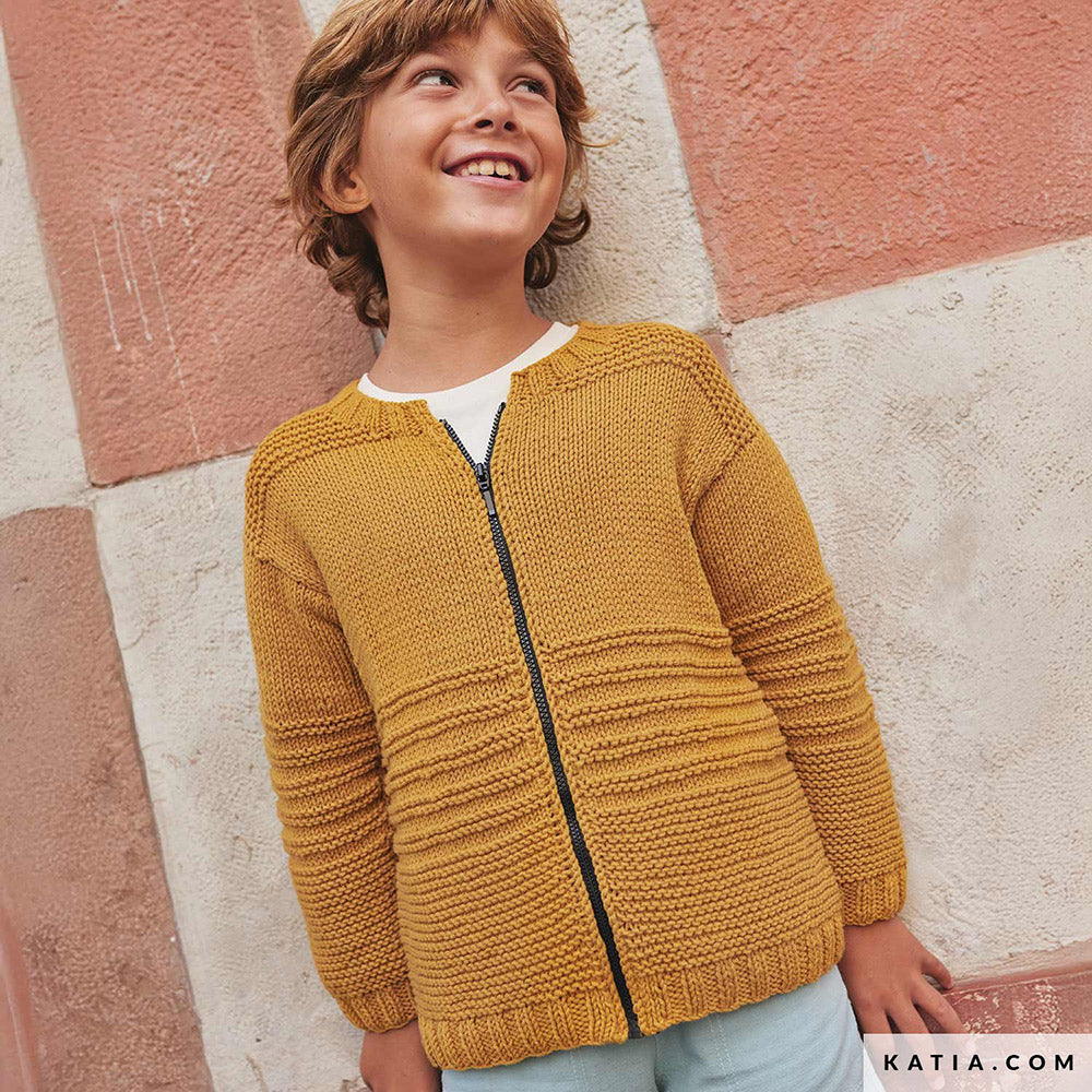 Patroon breien haken kinderen jas lente zomer katia — gemaakt met Katia Alabama (5)