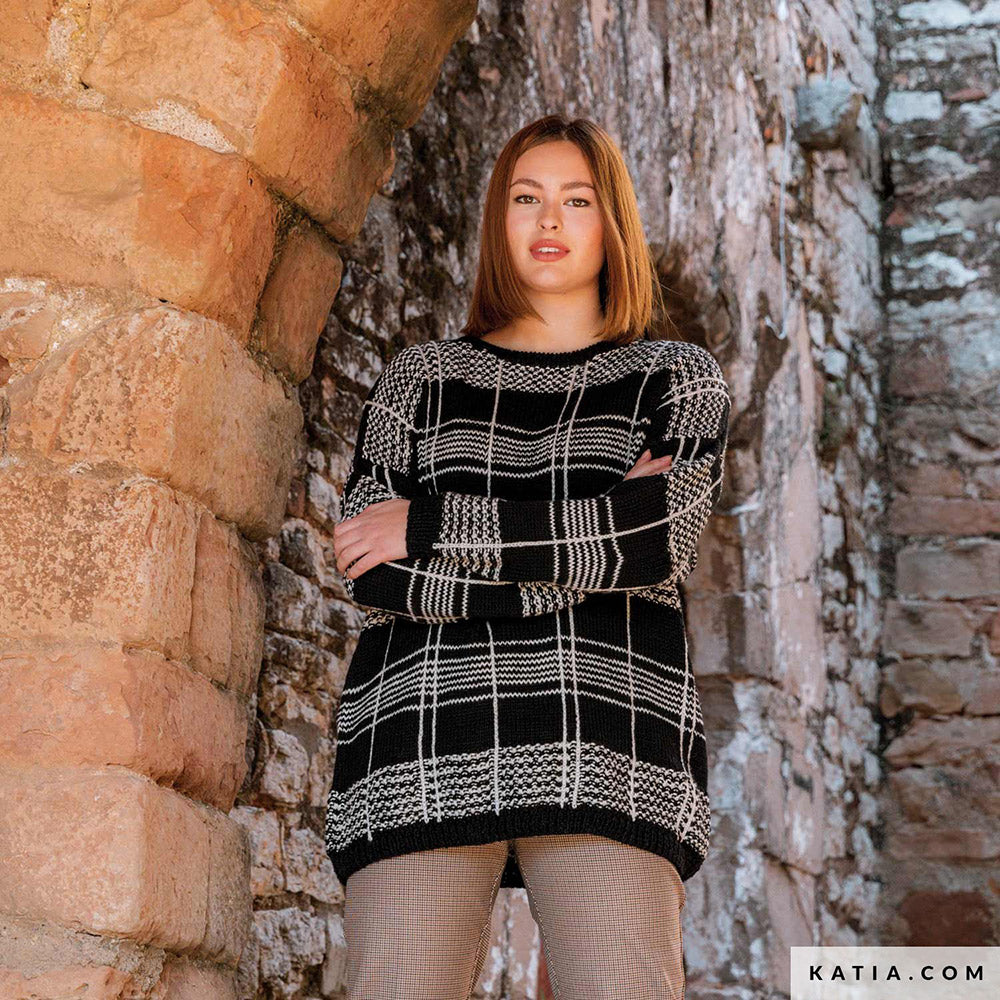 Patroon breien haken dames trui herfst winter katia — gemaakt met Katia Basic Merino 097 (16)
