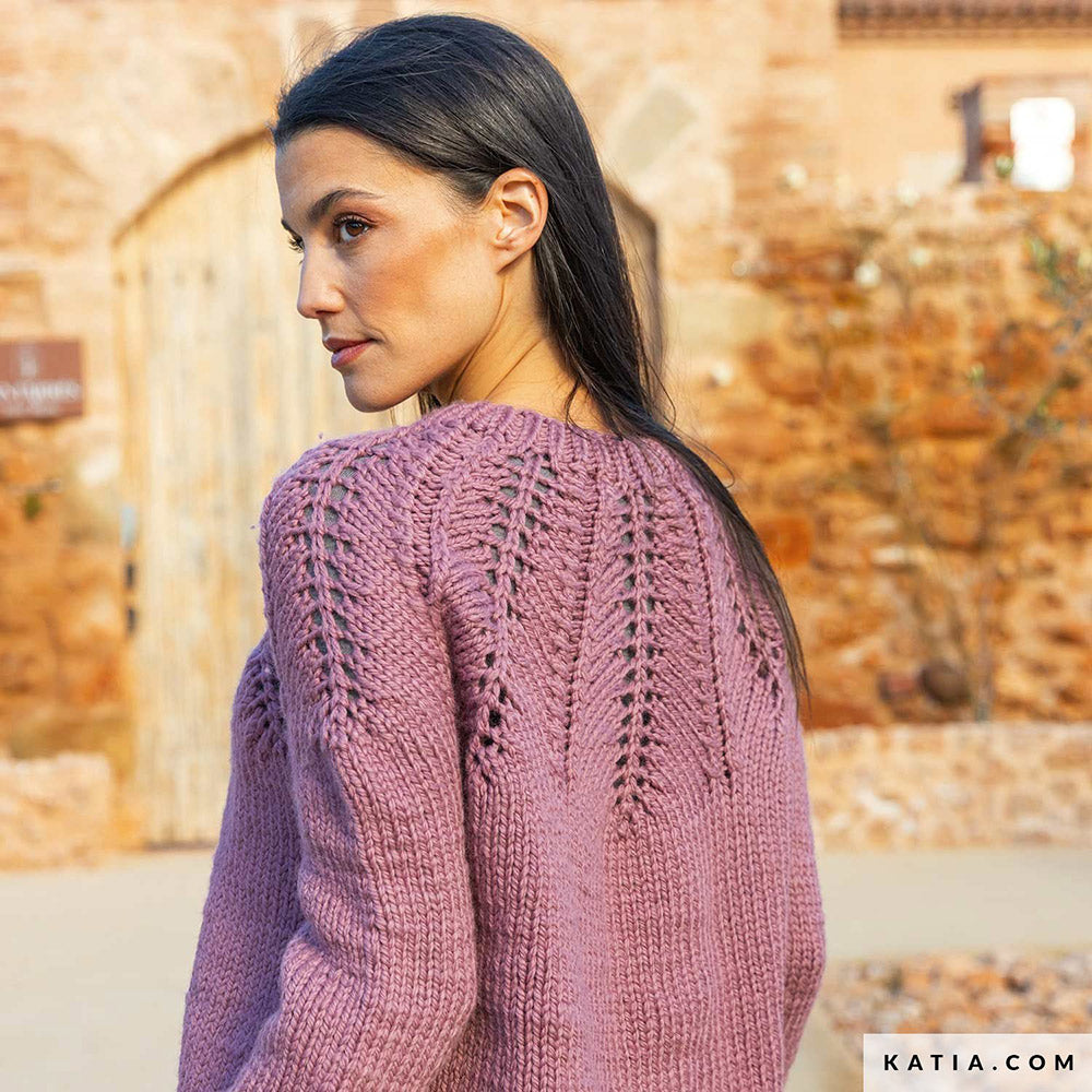 Patroon breien haken dames trui herfst winter katia — gemaakt met Katia Big Merino (5)