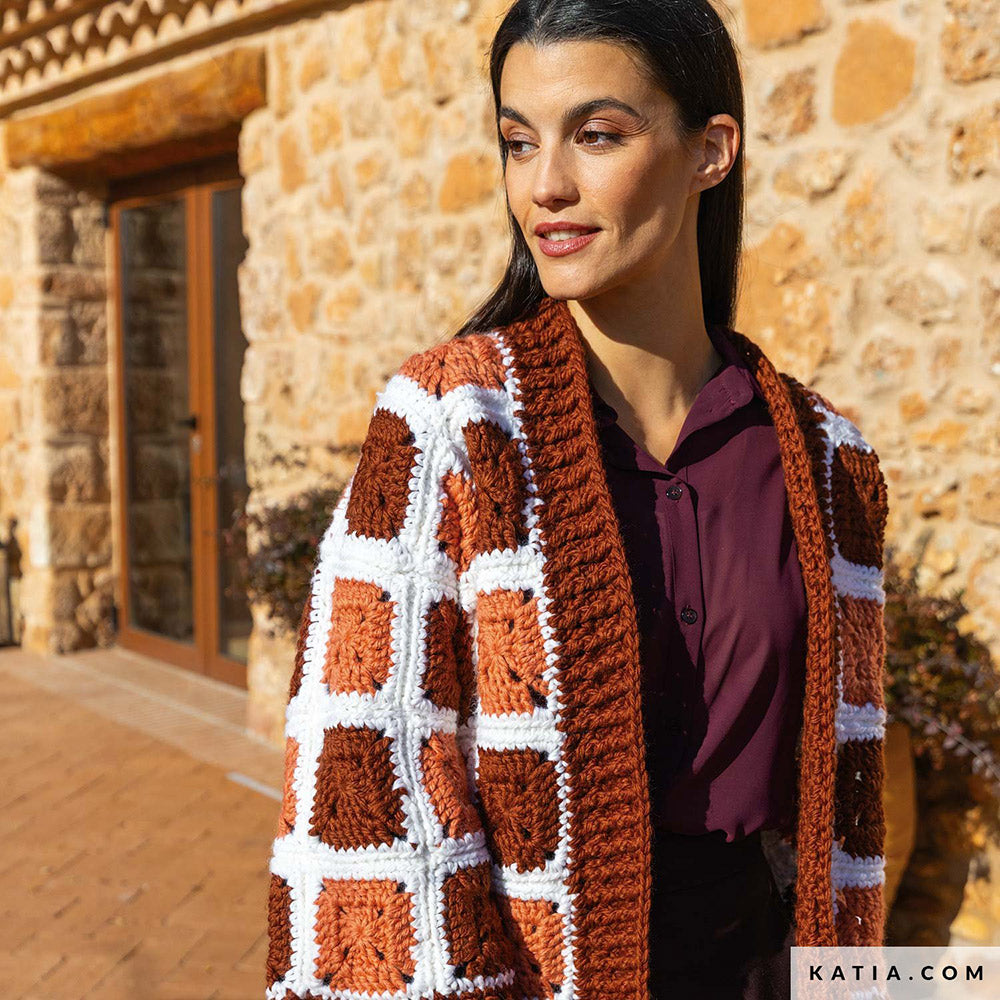 Patroon breien haken dames jas herfst winter katia — gemaakt met Katia Big Merino (3)