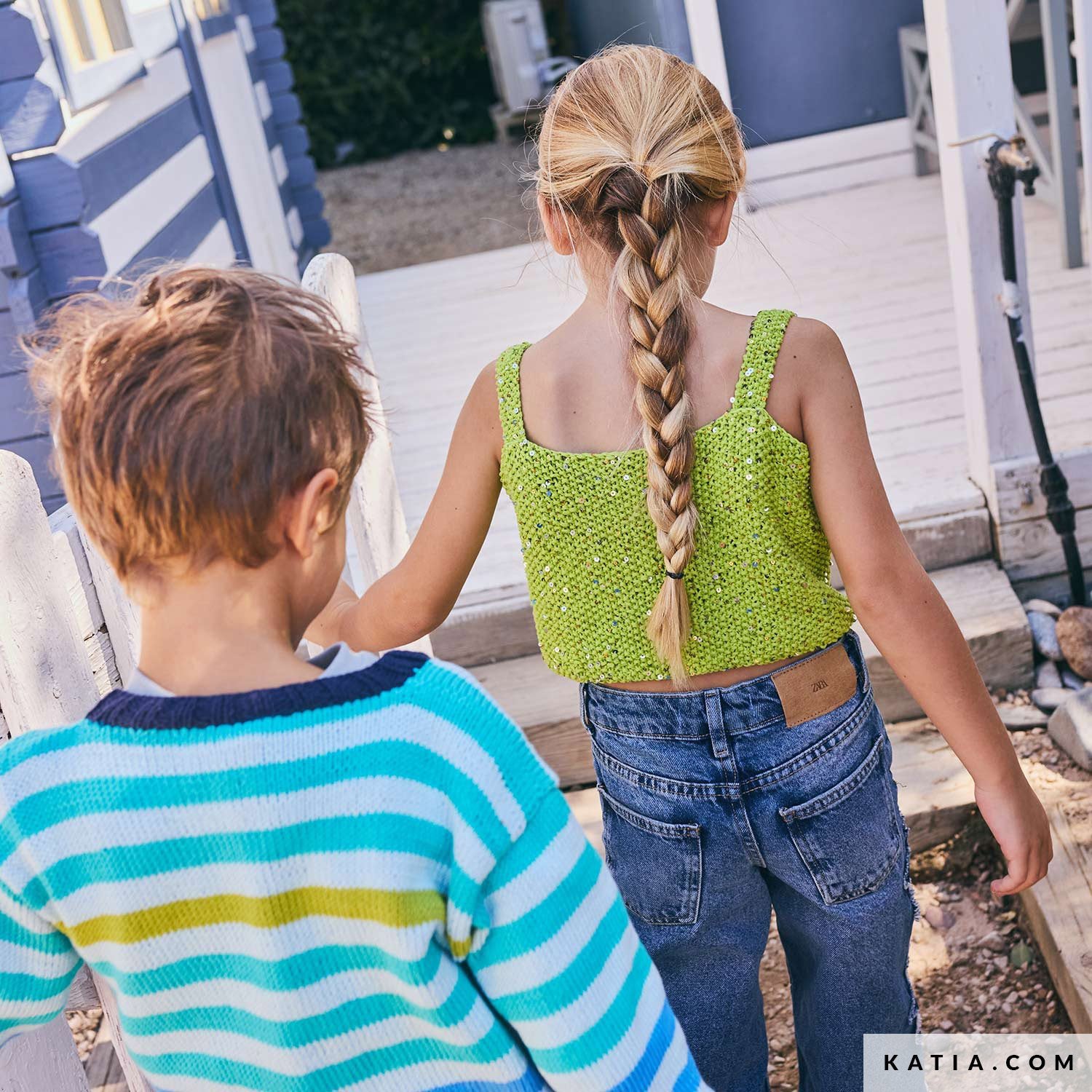 Patroon breien haken kinderen topje lente zomer katia — gemaakt met Katia Cleopatra (5)
