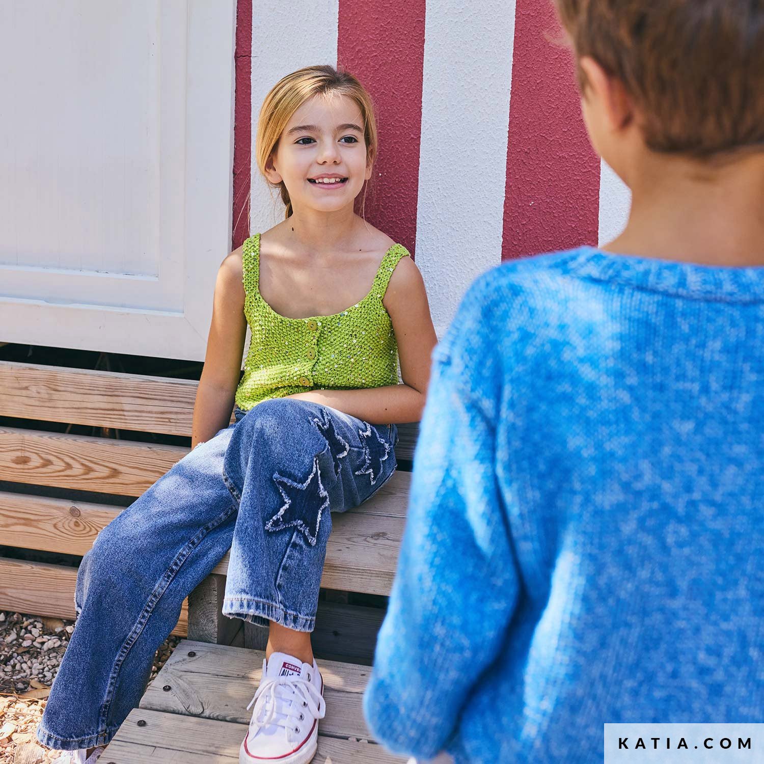 Patroon breien haken kinderen topje lente zomer katia — gemaakt met Katia Cleopatra (4)