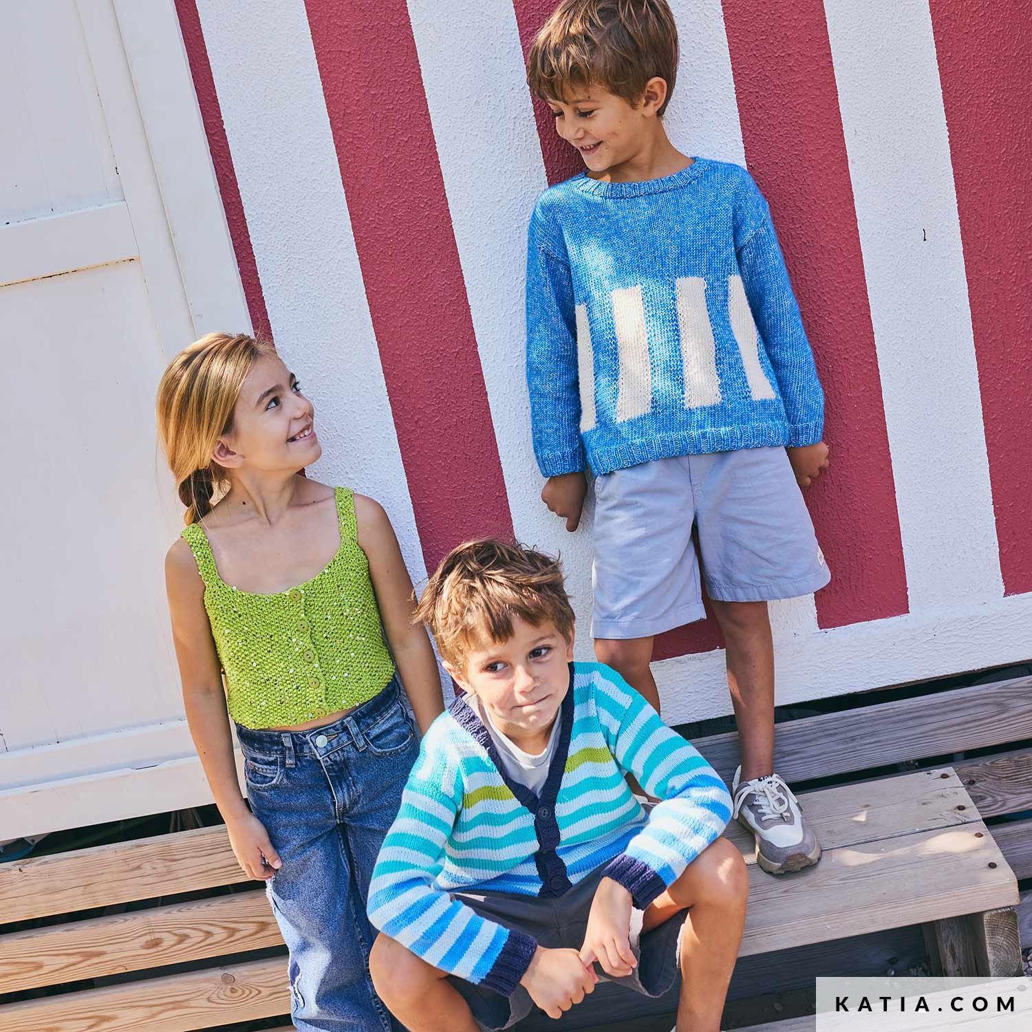 Patroon breien haken kinderen trui lente zomer katia — gemaakt met Katia Cleopatra (9)