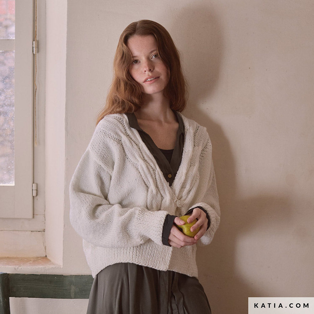 Patroon breien haken dames jas herfst winter katia — gemaakt met Katia Concept 100% Wool Textures Herfst-Winter 2025-2026 (9)