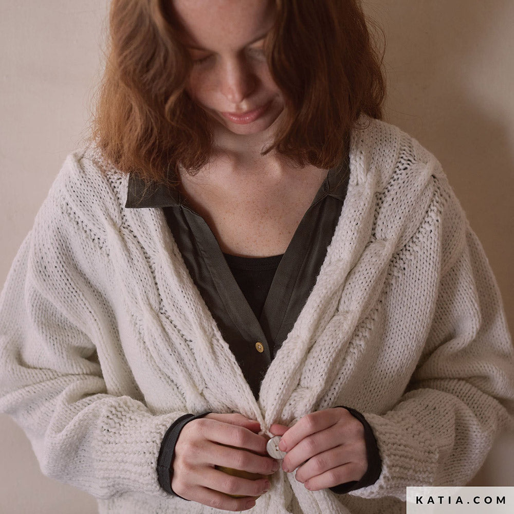 Patroon breien haken dames jas herfst winter katia — gemaakt met Katia Concept 100% Wool Textures Herfst-Winter 2025-2026 (5)