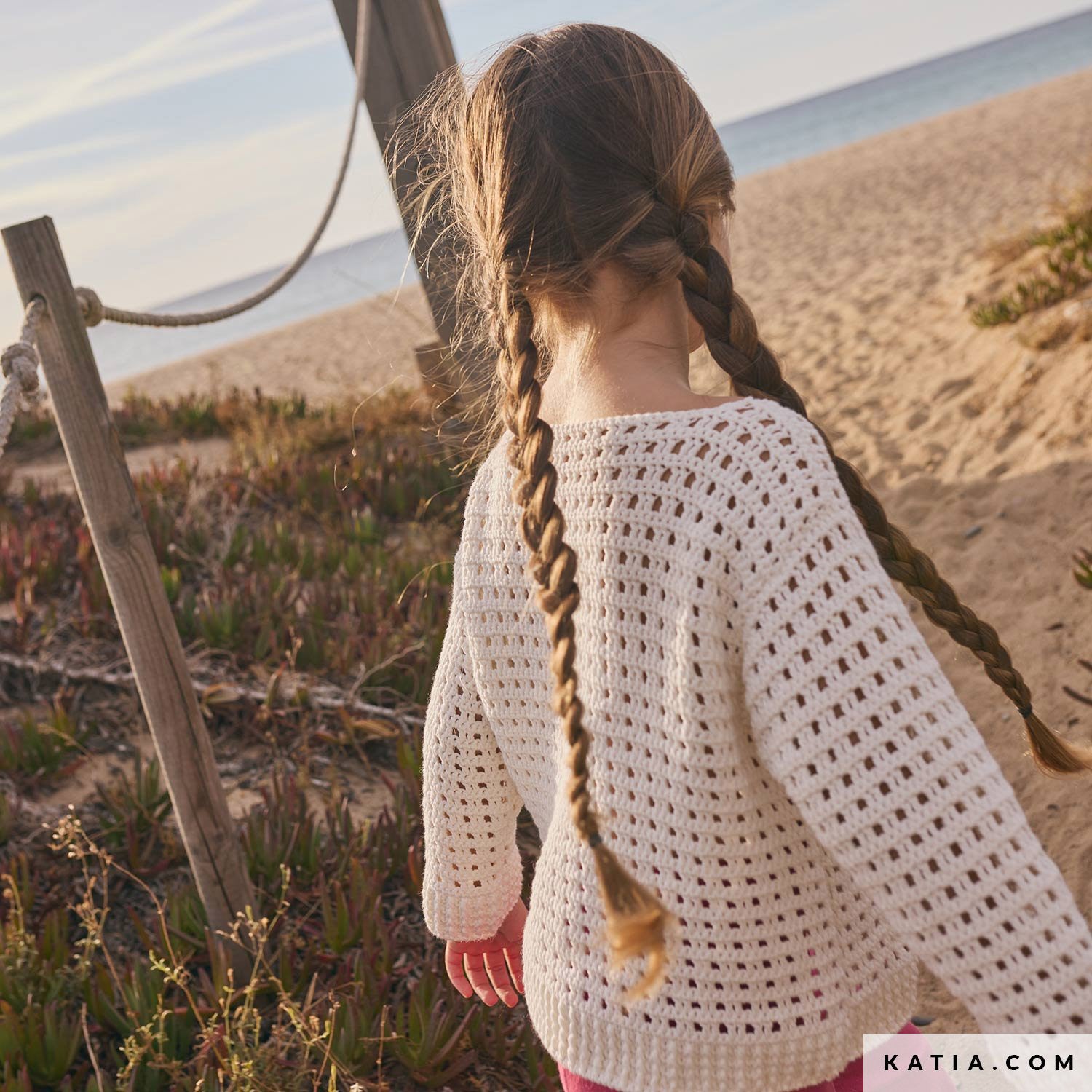 Patroon breien haken kinderen trui lente zomer katia — gemaakt met Katia Cotton 100%