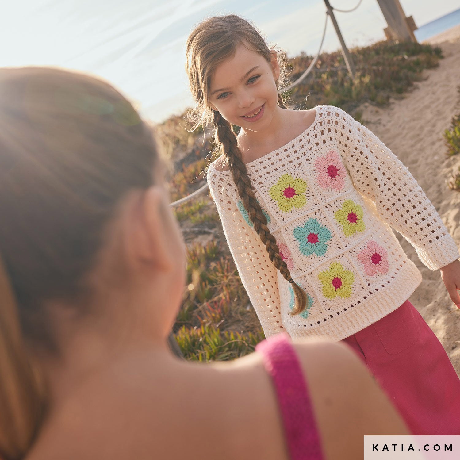 Patroon breien haken kinderen trui lente zomer katia — gemaakt met Katia Cotton 100% (7)