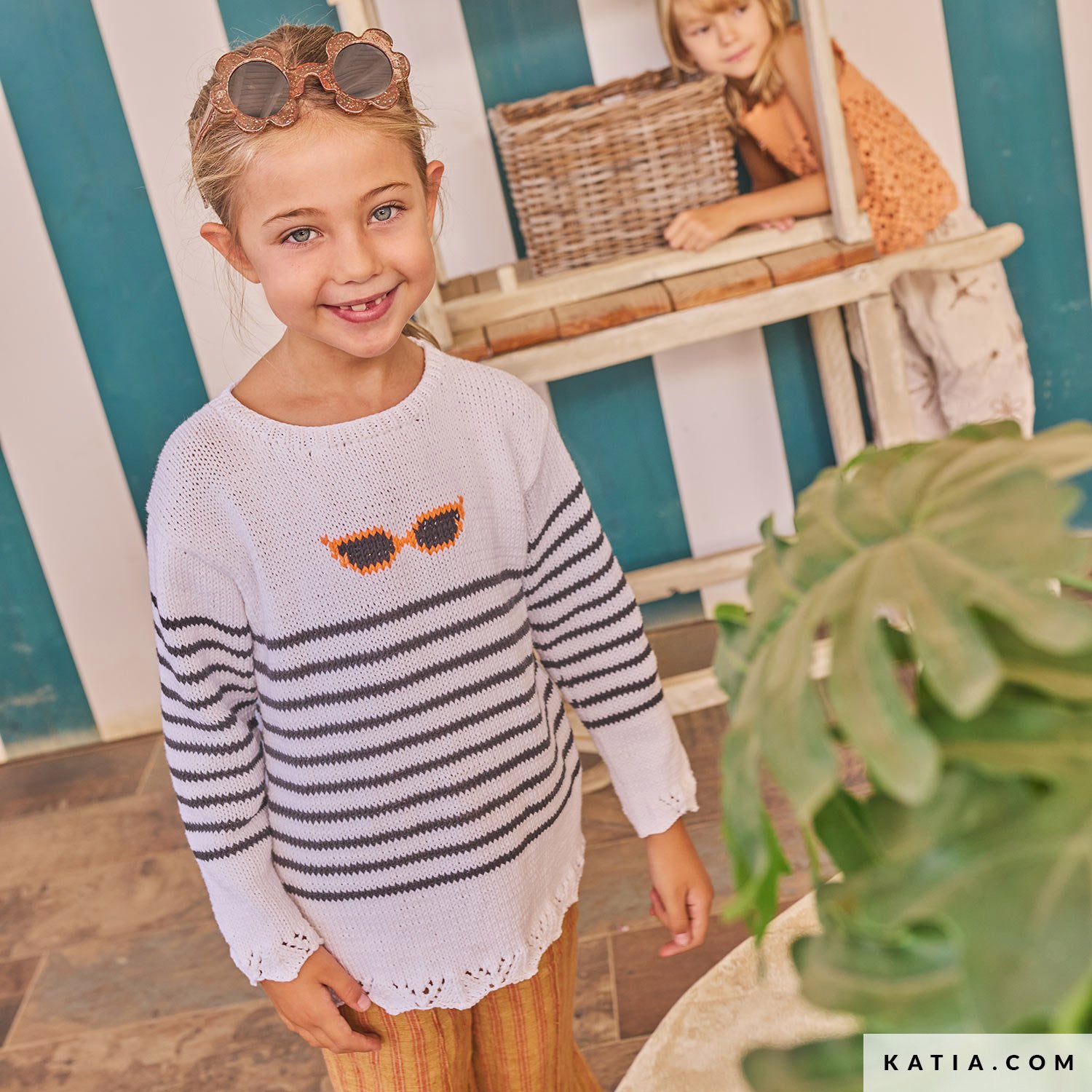 Patroon breien haken kinderen trui lente zomer katia — gemaakt met Katia Cotton 100% (13)