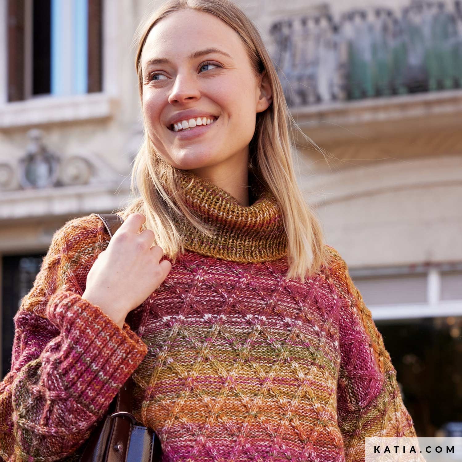 Patroon breien haken dames trui herfst winter katia — gemaakt met Katia Cotton-Merino Paradiso (7)