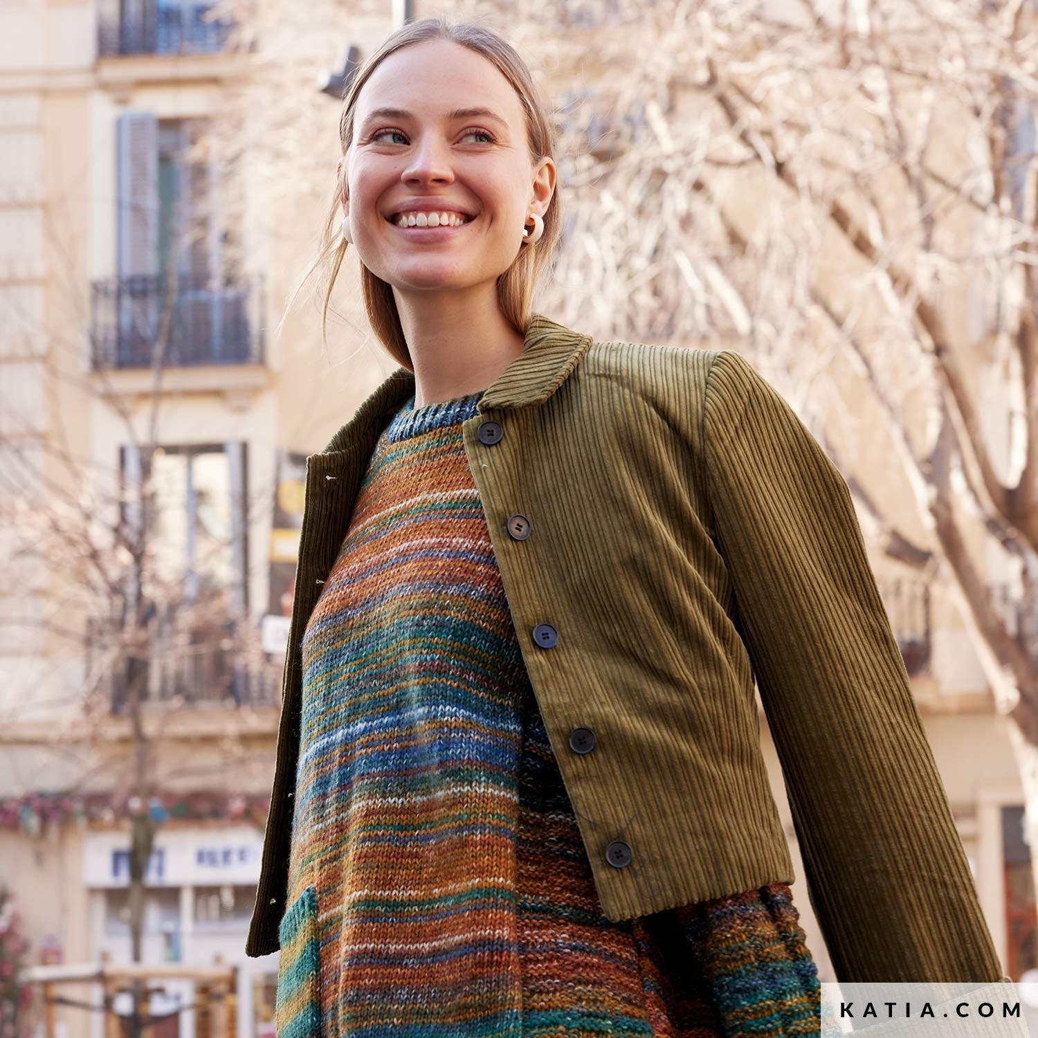 Patroon breien haken dames trui herfst winter katia — gemaakt met Katia Cotton-Merino Paradiso (18)