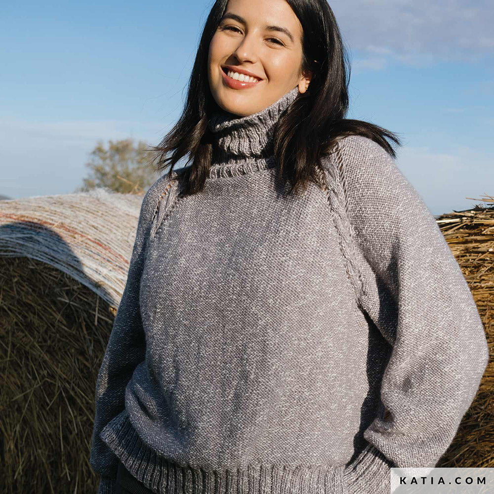Patroon breien haken dames trui herfst winter katia — gemaakt met Katia Country Knits (37)