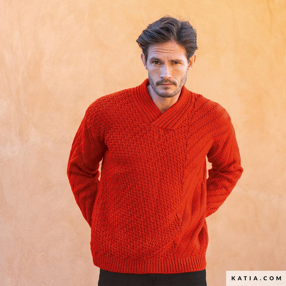 Patroon breien haken heren trui herfst winter katia — gemaakt met Katia Craft Lover (8)