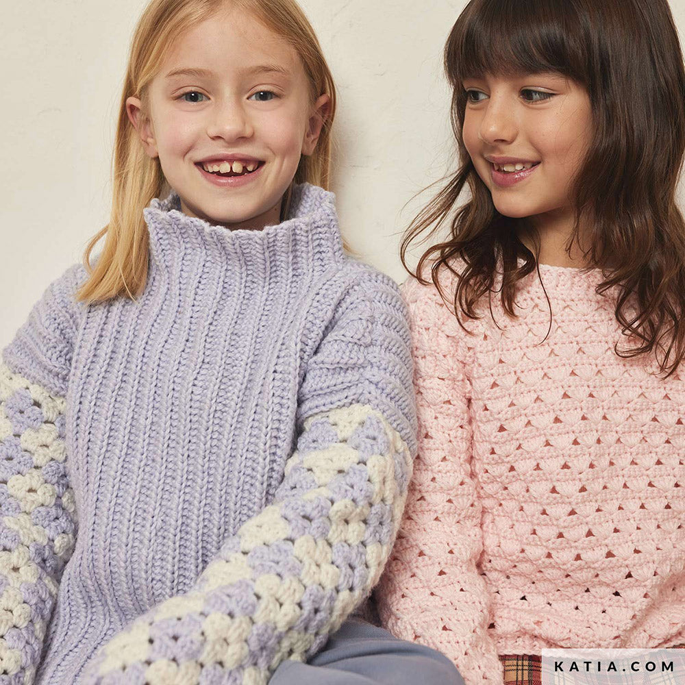Patroon breien haken kinderen trui herfst winter katia — gemaakt met Katia Craft Lover