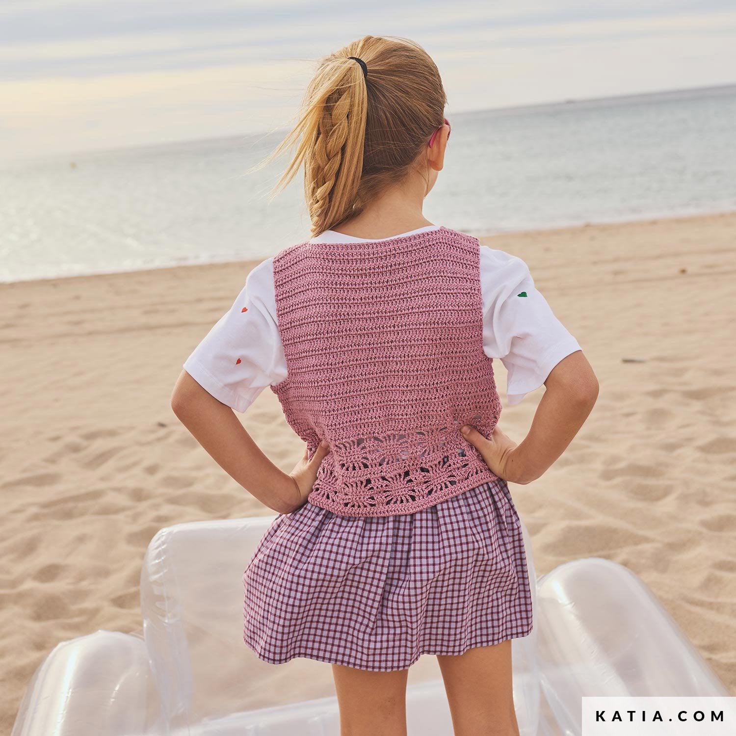 Patroon breien haken kinderen vest lente zomer katia — gemaakt met Katia Estrella (3)