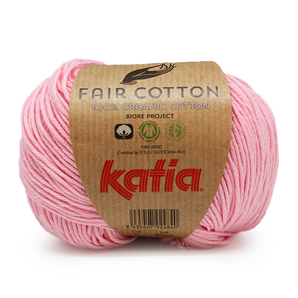 Katia Fair Cotton 009 Kauwgom roze