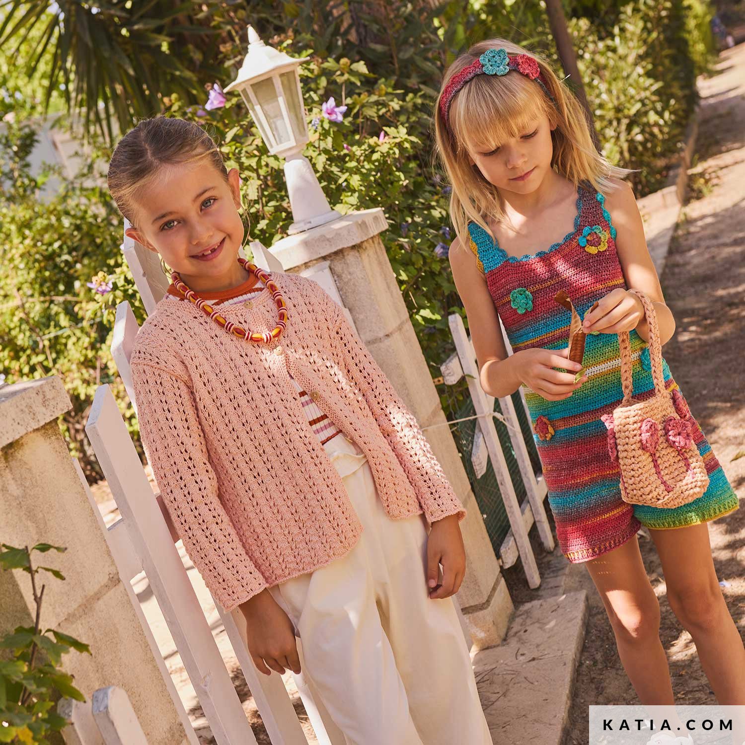 Patroon breien haken kinderen jas lente zomer katia — gemaakt met Katia Fair Cotton (3)