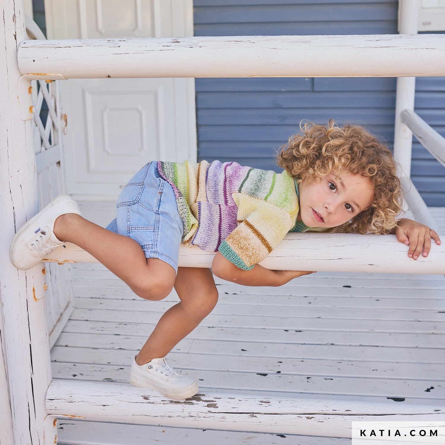 Patroon breien haken kinderen shirt lente zomer katia — gemaakt met Katia Fair Cotton (5)
