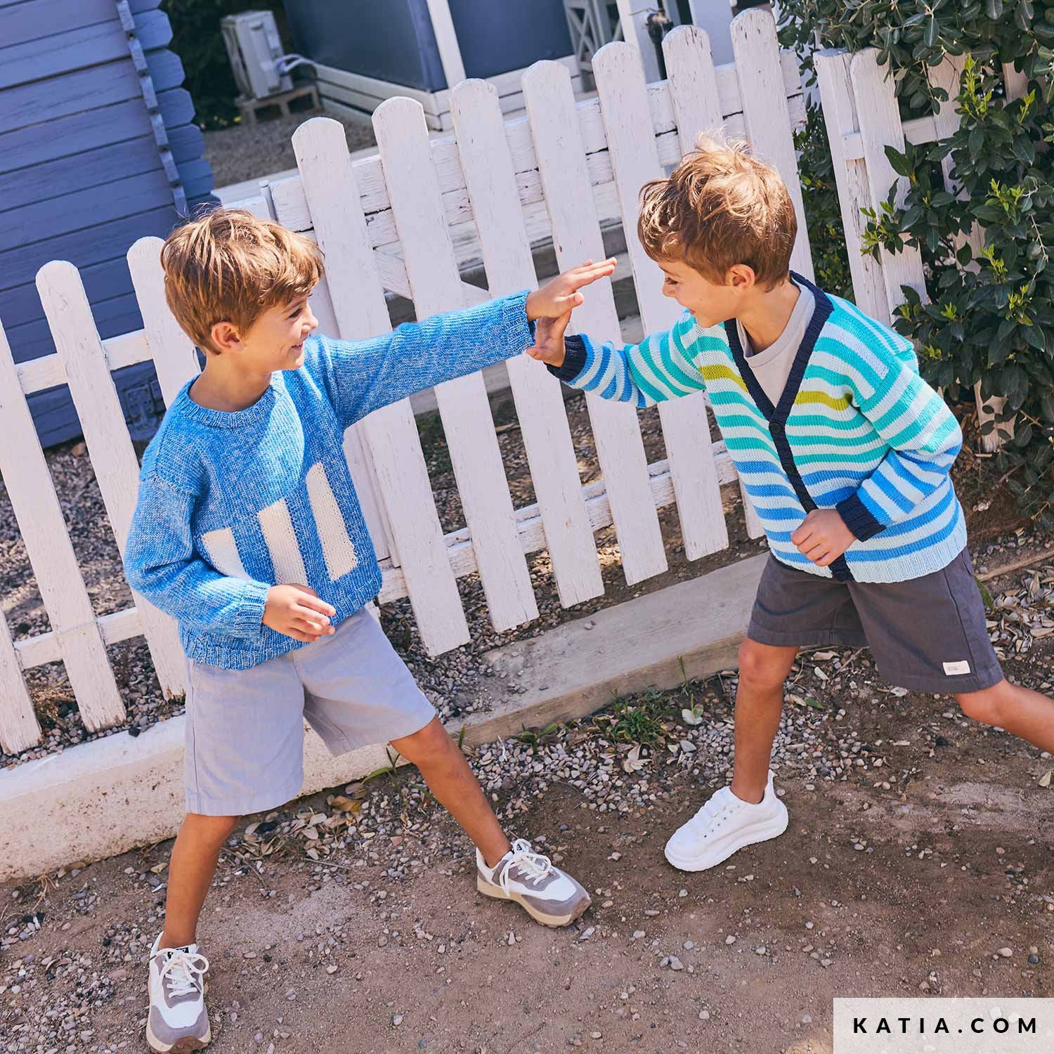 Patroon breien haken kinderen trui lente zomer katia — gemaakt met Katia Fair Cotton (2)