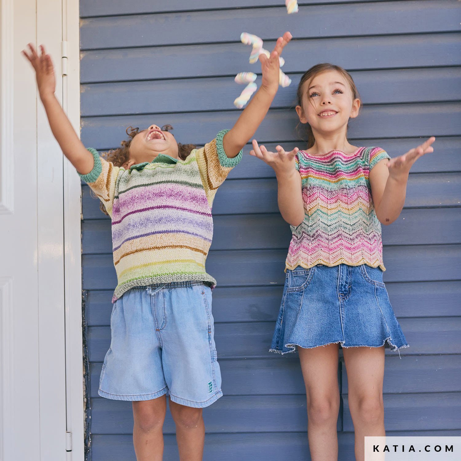 Patroon breien haken kinderen shirt lente zomer katia — gemaakt met Katia Fair Cotton (2)