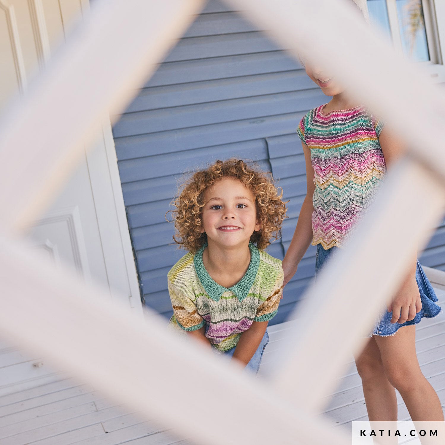Patroon breien haken kinderen shirt lente zomer katia — gemaakt met Katia Fair Cotton Arlequino (13)