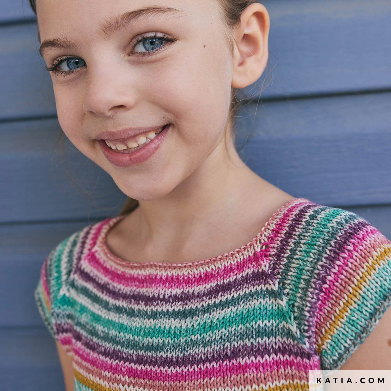 Patroon breien haken kinderen shirt lente zomer katia — gemaakt met Katia Fair Cotton Arlequino (3)
