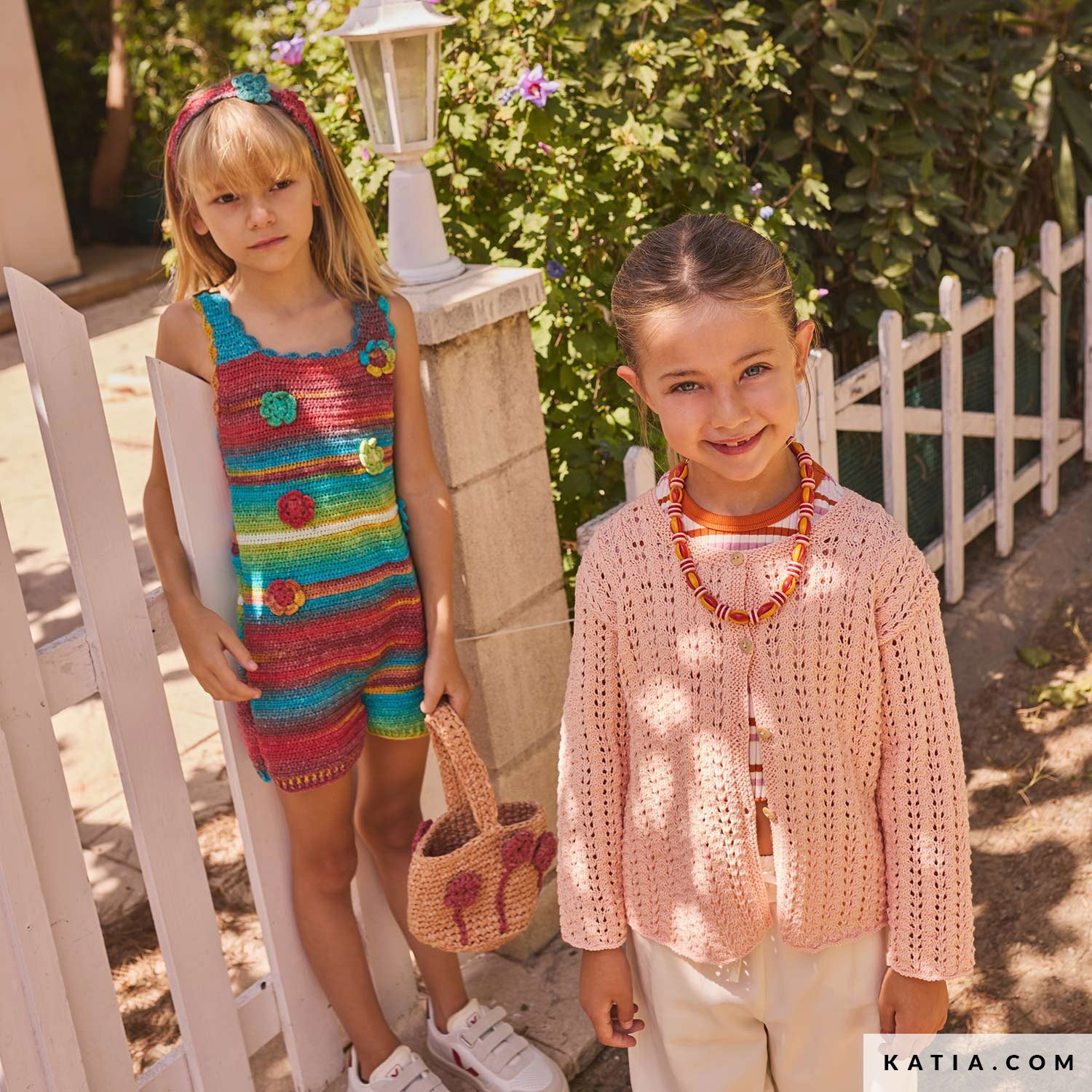 Patroon breien haken kinderen jas lente zomer katia — gemaakt met Katia Fair Cotton Stretch (3)