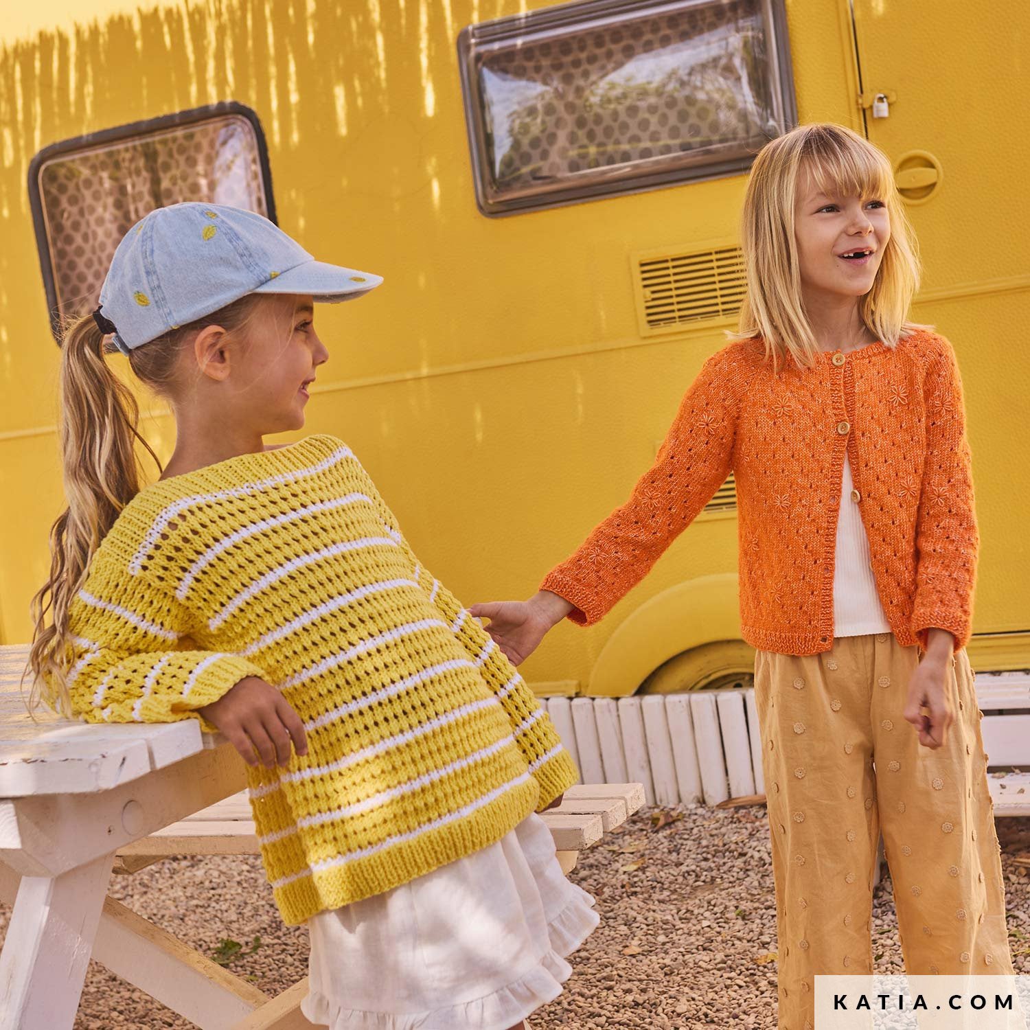 Patroon breien haken kinderen jas lente zomer katia — gemaakt met Katia Kinderen Magazine No. (4)