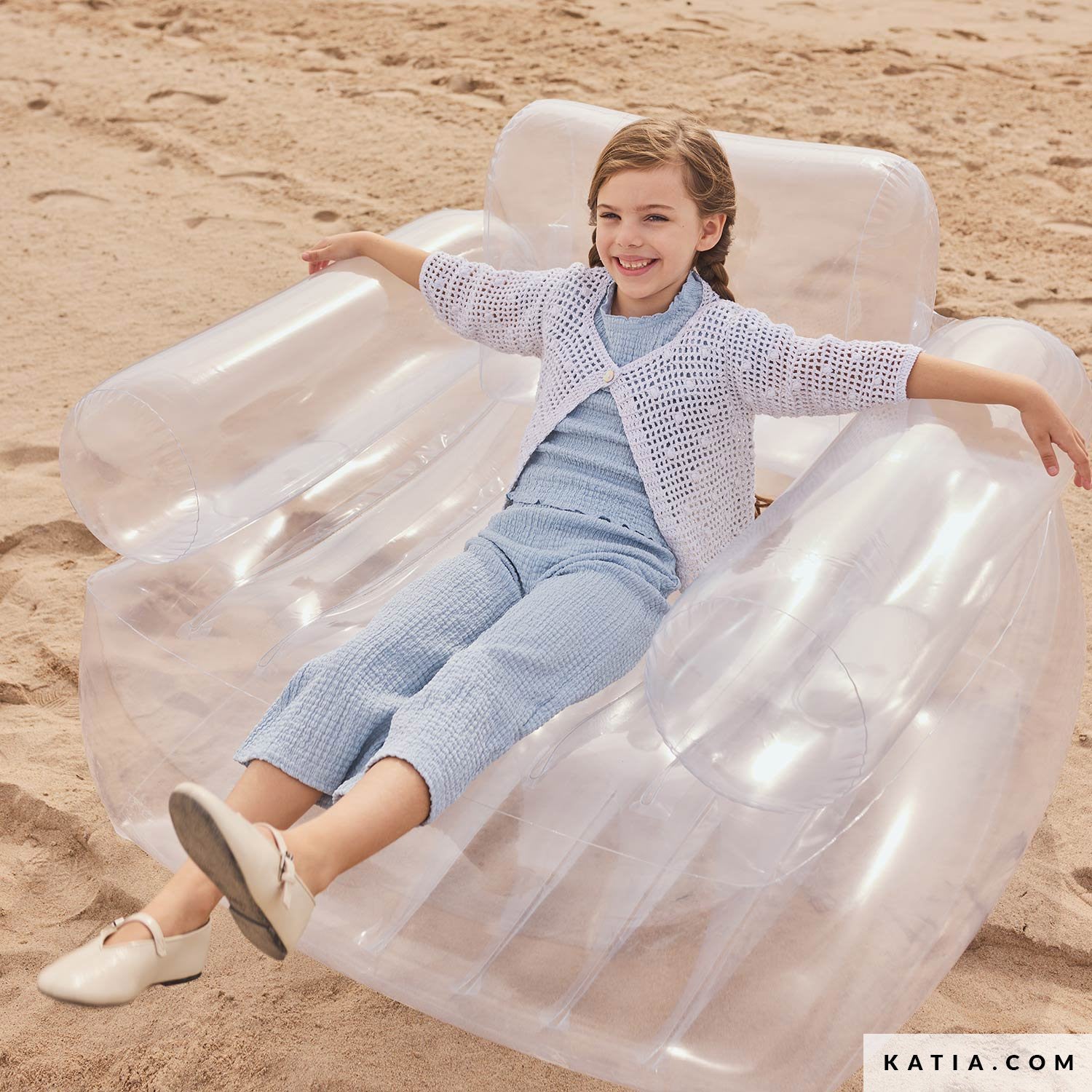 Patroon breien haken kinderen jas lente zomer katia — gemaakt met Katia Kinderen Magazine No. (25)