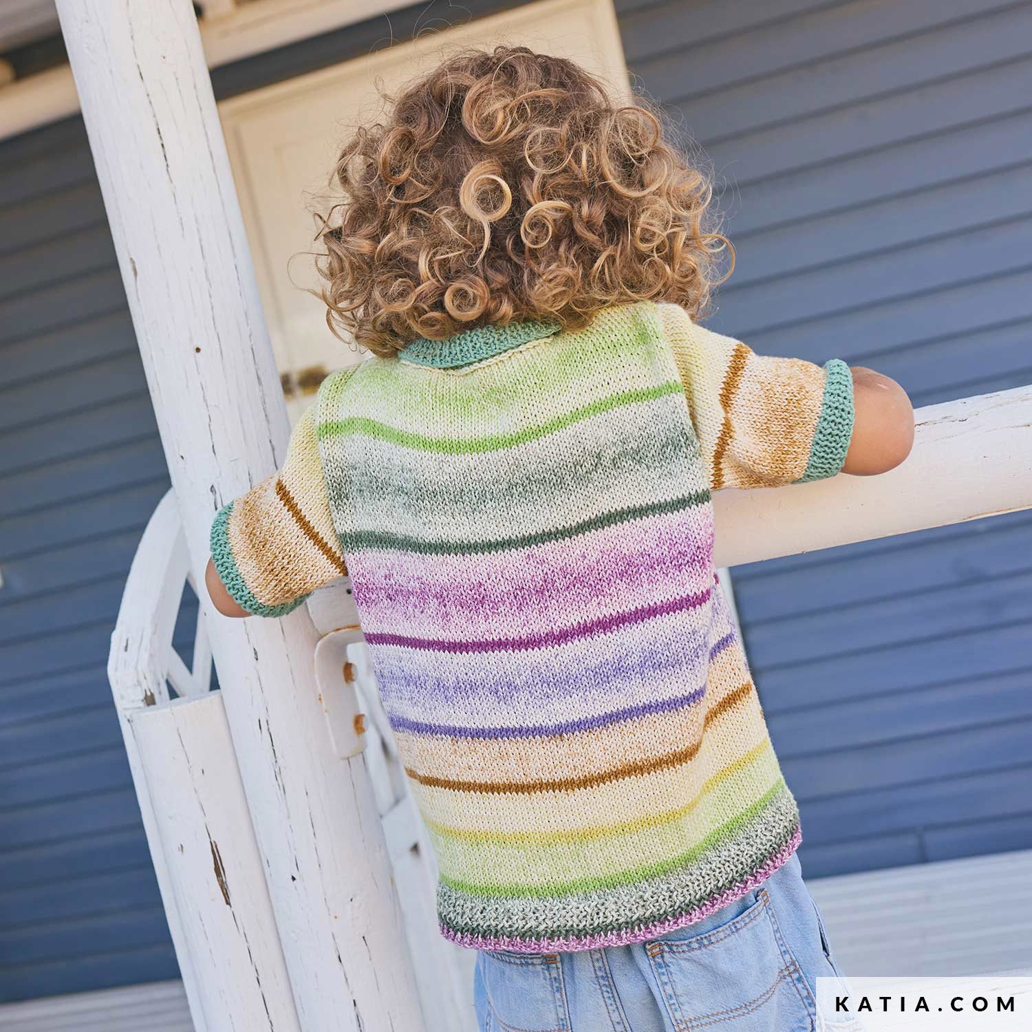 Patroon breien haken kinderen shirt lente zomer katia — gemaakt met Katia Kinderen Magazine No. (8)