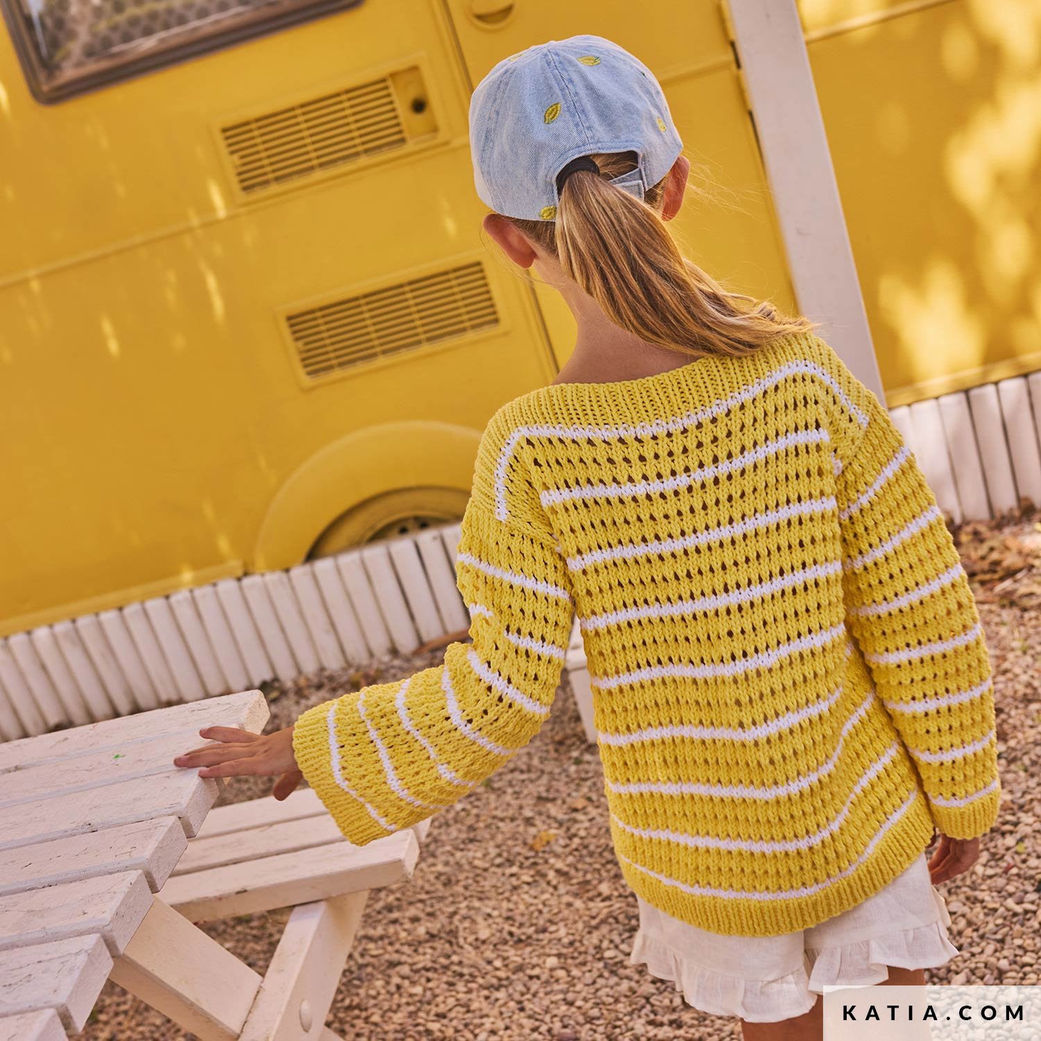 Patroon breien haken kinderen trui lente zomer katia — gemaakt met Katia Kinderen Magazine No. (21)