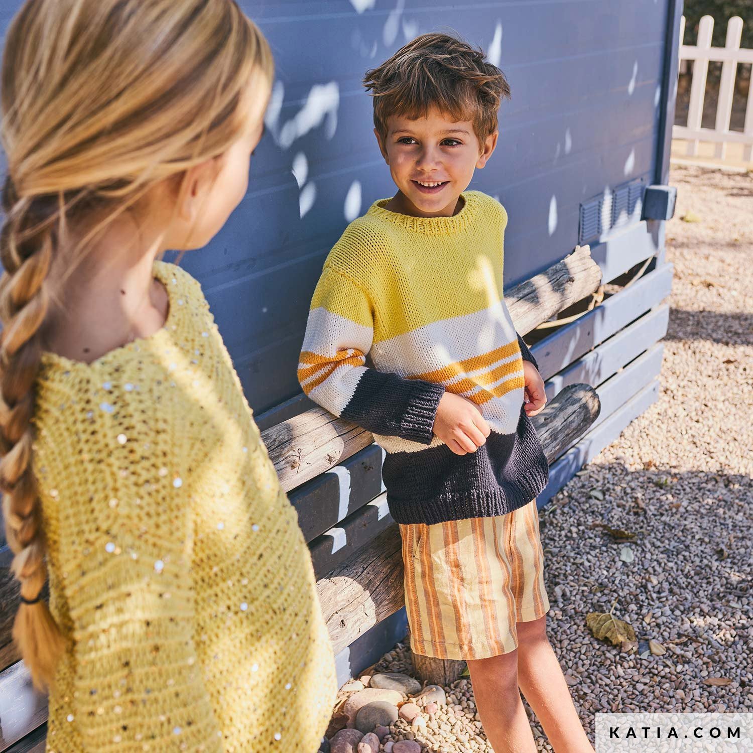 Patroon breien haken kinderen trui lente zomer katia — gemaakt met Katia Kinderen Magazine No. (19)