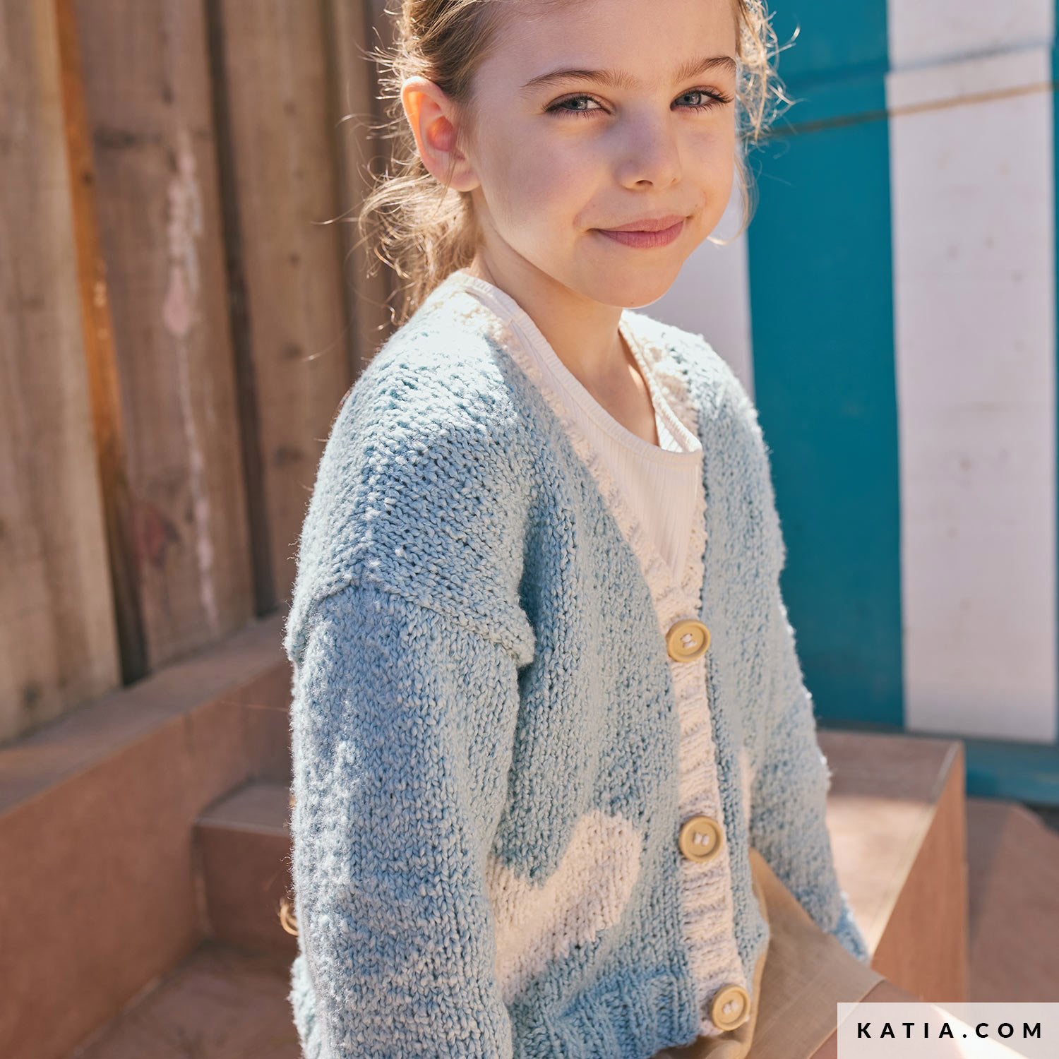 Patroon breien haken kinderen jas lente zomer katia — gemaakt met Katia Kinderen Magazine No. (29)