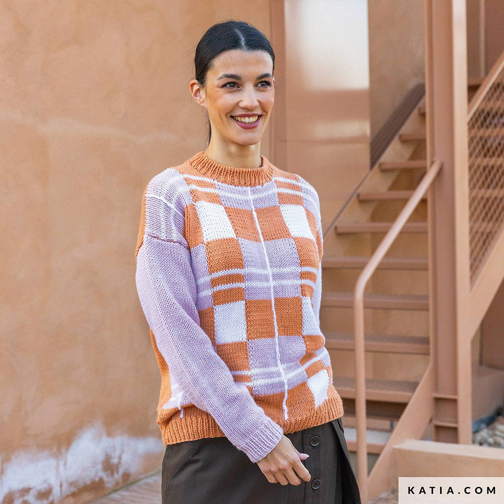 Patroon breien haken dames trui herfst winter katia — gemaakt met Katia New Ultrasoft (2)
