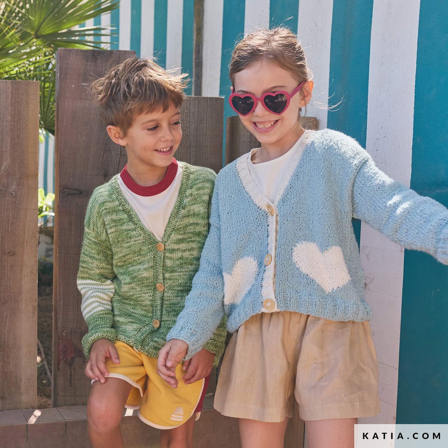 Patroon breien haken kinderen jas lente zomer katia — gemaakt met Katia Onda (7)