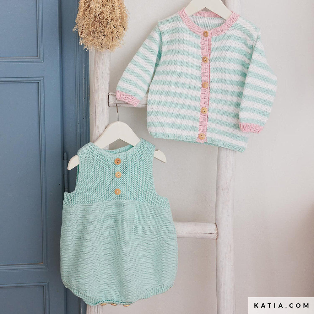 Patroon breien haken baby trui lente zomer katia — gemaakt met Katia Panama (3)