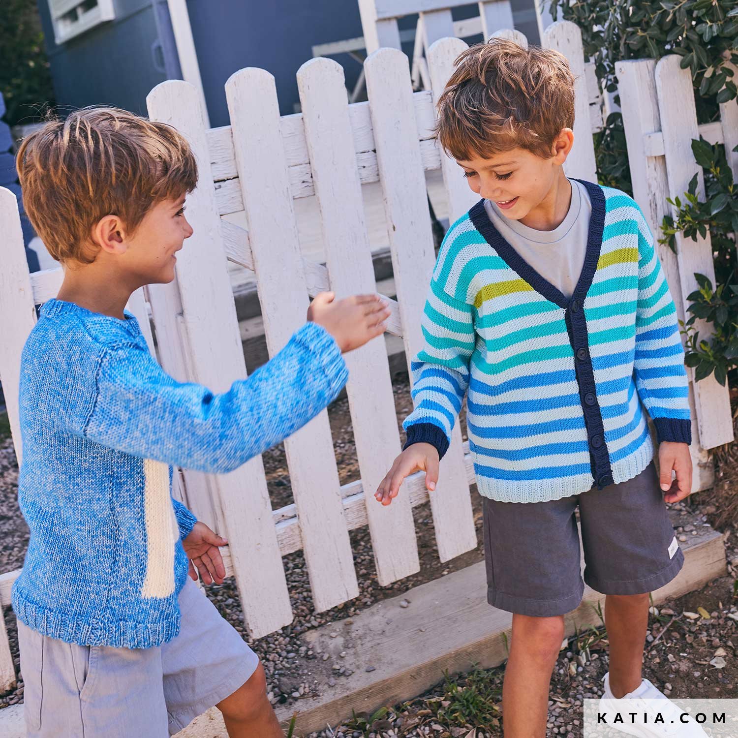 Patroon breien haken kinderen jas lente zomer katia — gemaakt met Katia Puro Cotone (6)