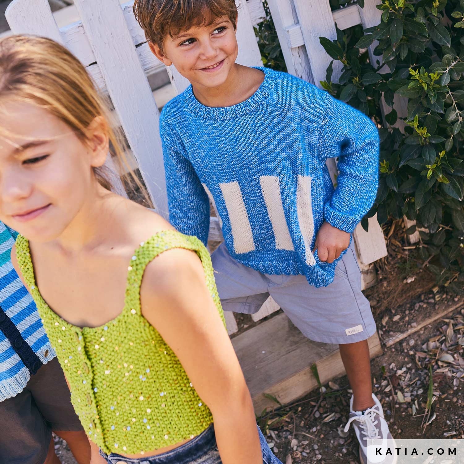 Patroon breien haken kinderen trui lente zomer katia — gemaakt met Katia Puro Cotone (7)