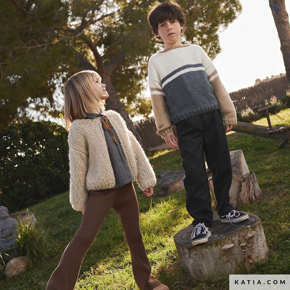 Patroon breien haken kinderen trui herfst winter katia — gemaakt met Katia Shibuya