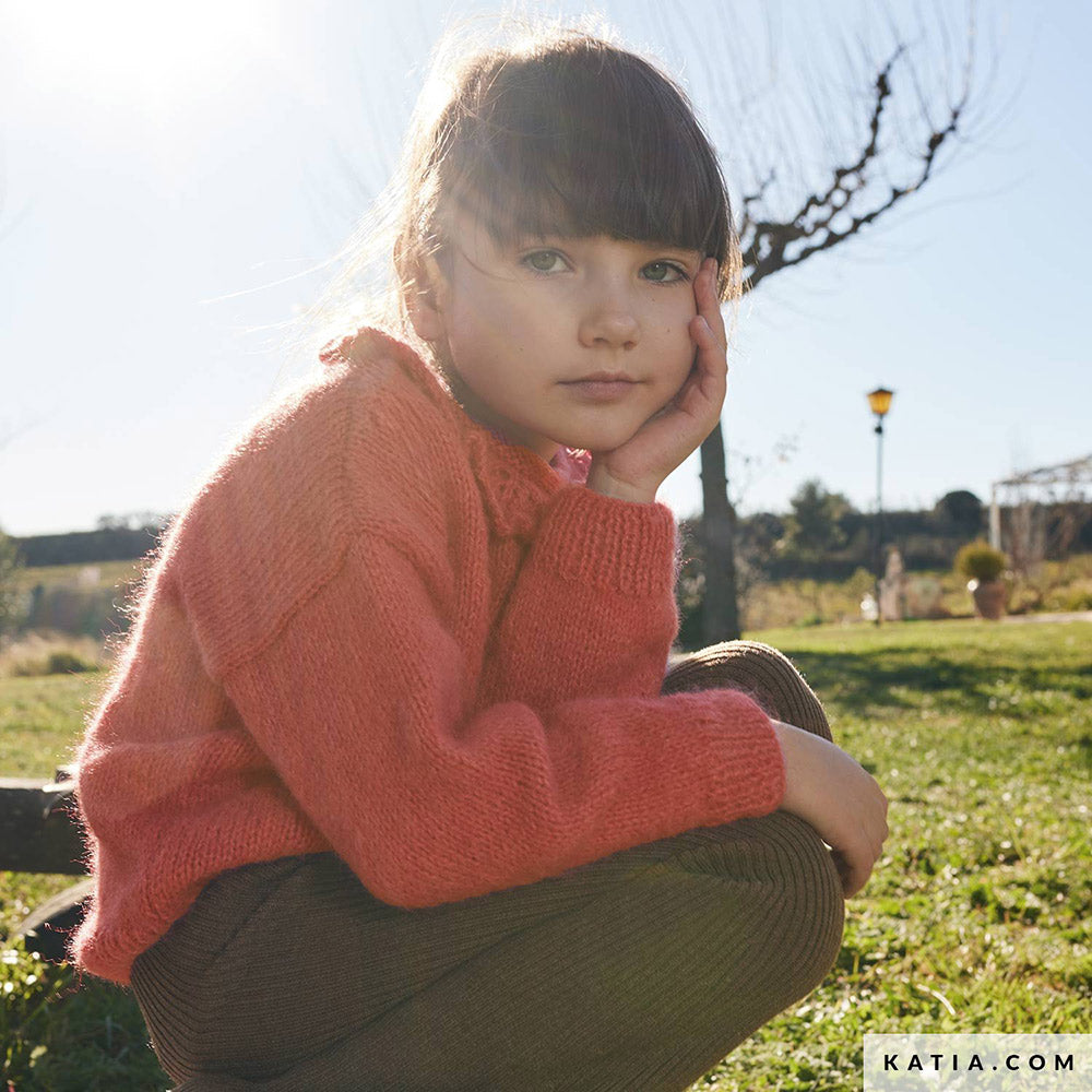 Patroon breien haken kinderen trui herfst winter katia — gemaakt met Katia Soft Gratte